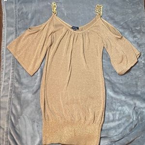 Gold bebe dress